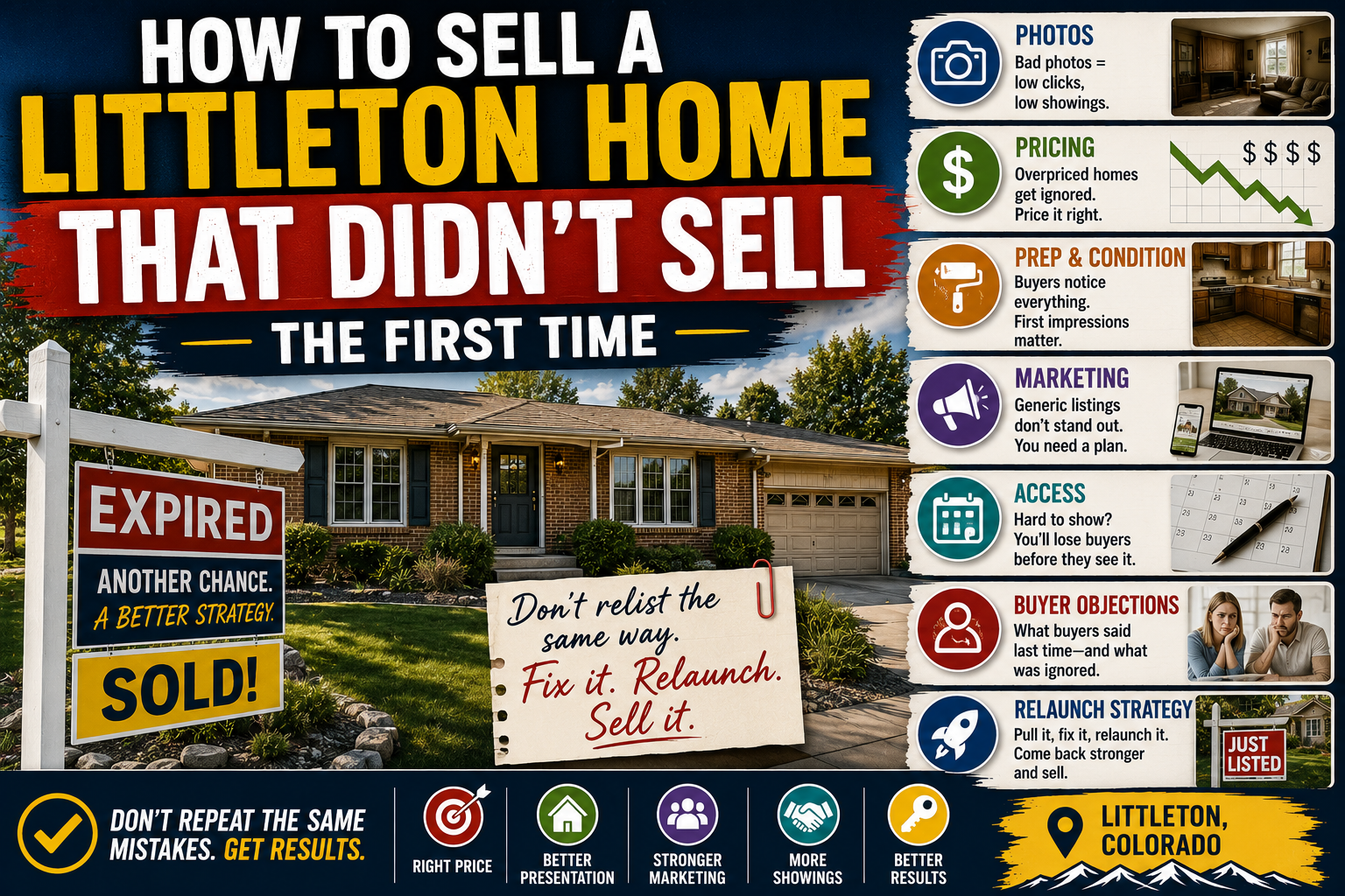 How to Sell a Home in Littleton That Didn’t Sell the First Time